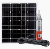 Submersible water pump complete with solar panel 110m